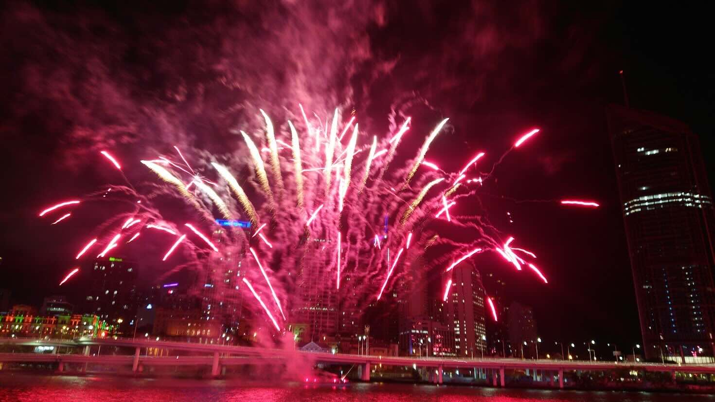 Riverside fireworks show